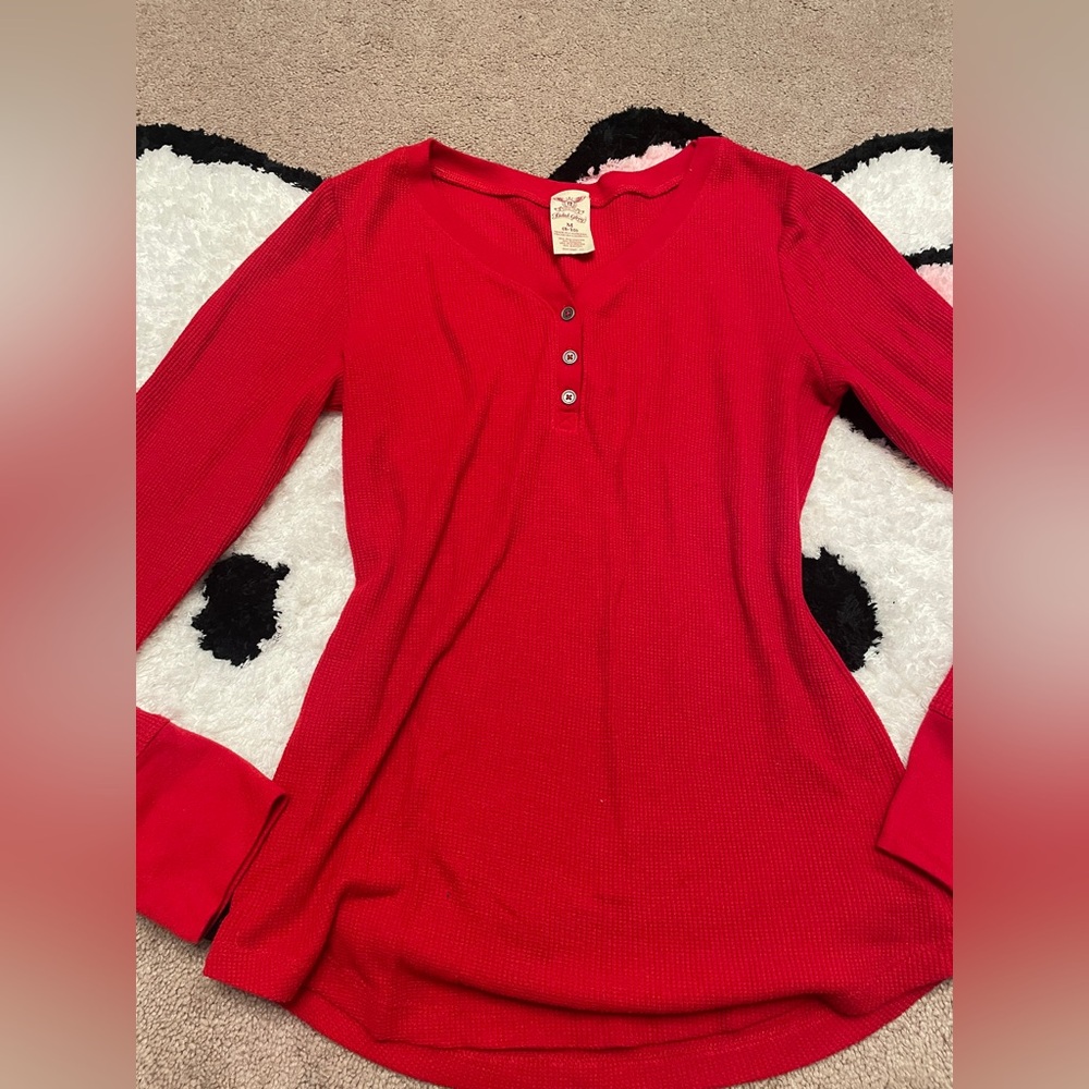 y2k red long sleeve
